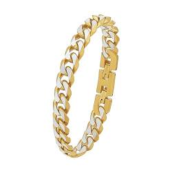 s.Oliver Armband Edelstahl Herren Armschmuck, 20+1,5 cm, Gold, Kommt in Schmuck Geschenk Box, 2036867 von s.Oliver