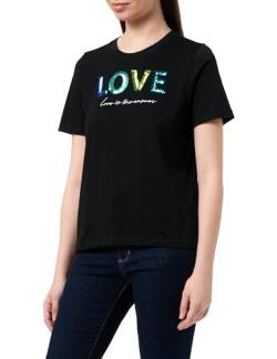 s.Oliver Damen 2145527 T-Shirt mit Pailletten, 99D1, 36 von s.Oliver