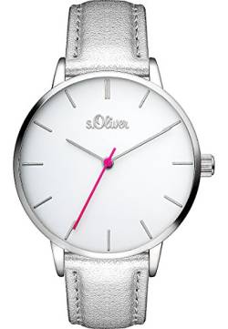 s.Oliver Damen Analog Quarz Uhr mit PU Armband SO-3462-LQ von s.Oliver