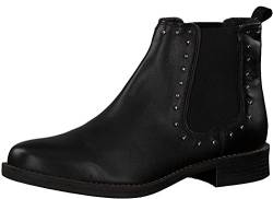 s.Oliver Damen Chelsea Boots 25306-21,Frauen Stiefel,Halbstiefel,Stiefelette,Bootie,Schlupfstiefel,Nieten,SoftFoamsO Decksohle,Blockabsatz 2cm,Black,EU 37 von s.Oliver