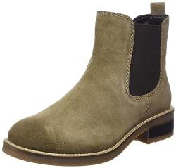 s.Oliver Damen Chelsea Boots aus Wildleder Blockabsatz Grün (Pistachio), 39 von s.Oliver