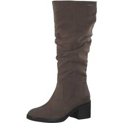 s.Oliver Damen Hohe Stiefel mit Absatz Blockabsatz mit Reißverschluss Braun (Dark Taupe), 37 von s.Oliver