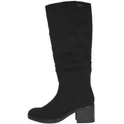 s.Oliver Damen Hohe Stiefel mit Absatz Blockabsatz mit Reißverschluss Schwarz (Black), 36 von s.Oliver