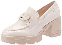 s.Oliver Damen Loafer mit Absatz Lack Blockabsatz Beige (Beige Patent), 41 von s.Oliver