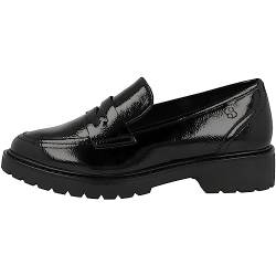 s.Oliver Damen Loafer ohne Absatz Lack Elegant Vegan Schwarz (Black Patent), 37 von s.Oliver