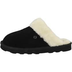 s.Oliver Damen Pantoffeln zum Reinschlüpfen Flauschig Schwarz (Black), 39 von s.Oliver