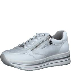 s.Oliver Damen Sneaker flach mit dicker Sohle mit Reißverschluss, Weiß (White Comb.), 37 von s.Oliver