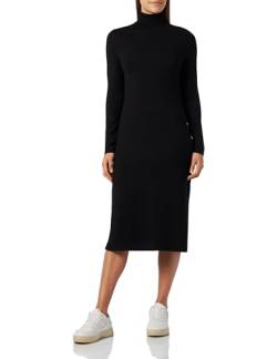 s.Oliver Damen Strickkleid mit Rollkragen Black, 42 von s.Oliver