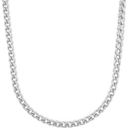 s.Oliver Halskette Edelstahl Herren Halsschmuck, 50+5 cm, Silber, Kommt in Schmuck Geschenk Box, 2032548 von s.Oliver