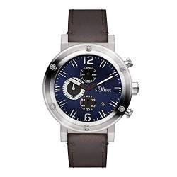 s.Oliver Herren-Armbanduhr Analog Quarz Leder SO-15158-LCR von s.Oliver