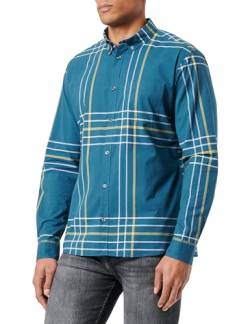 s.Oliver Herren Hemd Langarm, Slim Fit Blue Green L von s.Oliver