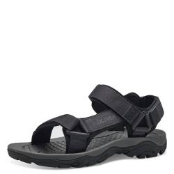 s.Oliver Herren Sandalen mit Klettverschluss Bequem, Schwarz (Black/Navy), 42 von s.Oliver