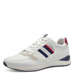 s.Oliver Herren Sneaker flach Sportlich Bequem, Weiß (White), 46 von s.Oliver