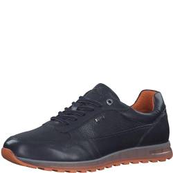 s.Oliver Herren Sneaker flach aus Leder Bequem, Blau (Navy), 43 von s.Oliver