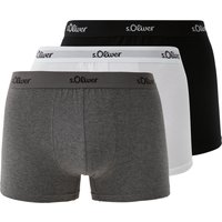 s.Oliver Hipster Boxershorts kurz, 3er-Pack, Logo-Bund, für Herren, mehrfarbig, L von s.Oliver