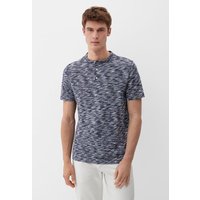 s.Oliver Kurzarmshirt T-Shirt mit Henleyausschnitt Garment Dye, Blende von s.Oliver