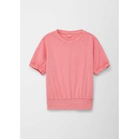 s.Oliver Kurzarmshirt T-Shirt mit Smok-Partien Garment Dye, Smok-Detail von s.Oliver