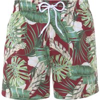 s.Oliver Land Badehose, Gummibund, floral, für Herren, rot, XXL von s.Oliver