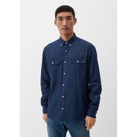 s.Oliver Langarmhemd Regular: Denim-Hemd mit Button Down-Kragen von s.Oliver