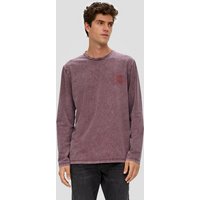 s.Oliver Langarmshirt Gewaschenes Longsleeve mit Print-Detail Garment Dye von s.Oliver