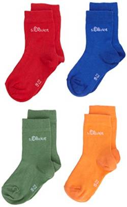 s.Oliver Mädchen Socken Junior Unisex 4er Pack, Mehrfarbig (multicolor 50), 27-30 EU, 4er Pack von s.Oliver