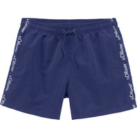 s.Oliver Noah Badehose, Gummibund, Marken-Schriftzug, für Herren, blau, XL von s.Oliver