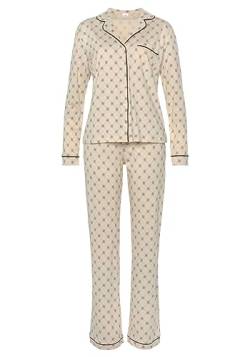 s.Oliver Pyjama für Damen, beige Gemustert von s.Oliver