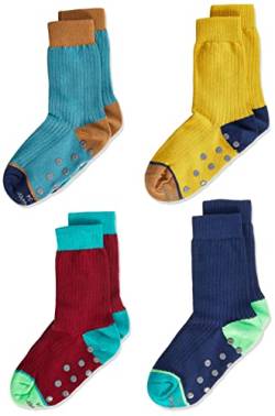 s.Oliver Socks Unisex Kinder Online Junior Hygge Organic Rib 4er Pack Socken, Brittany Blue, 39/42 von s.Oliver