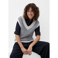 s.Oliver Strickpullover Strickpullunder mit Strukturmuster Rippbündchen von s.Oliver