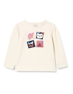 s.Oliver Unisex Baby 2120128 Langarmshirt, Weiß #Eae3e1, 68 von s.Oliver