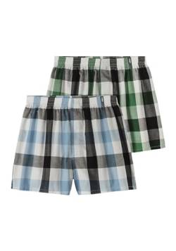 s.Oliver Weite Boxershorts 2er-Pack, blau + grün kariert von s.Oliver