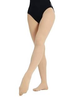 s.lemon Ballett-Strumpfhosen, konvertierbare mit Fuß/ohne Fuß Strumpfhosen Tanzstrumpfhose für Mädchen Frauen Nude L von s.lemon