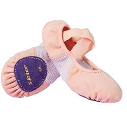 s.lemon Ballettschuhe,Elastische Leinen Geteilte Sohle Ballettschläppchen Ballet Schuhe Ballettschuhe für Kinder & Erwachsene Masche 26EU von s.lemon