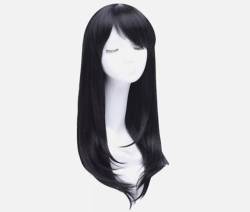 65cm Anime Schwarz Süße Mädchen Cosplay Perücken Lange Gerade Synthetische Party Haar Perücken Halloween Party Perücken von sPeesy