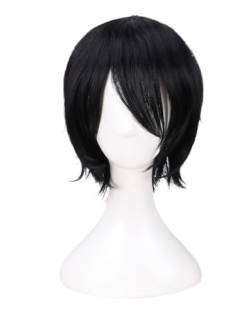 Anime Cosplay Perücke kurzes schwarzes Haar Perücken für Cosplay Kostüm Halloween Perücke von sPeesy