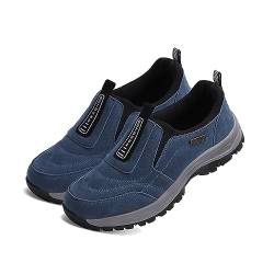 sPeesy Orthopädische Schuhe Herren leichte Schuhe Herren Sneaker Outdoor Wanderschuhe Herren wasserdicht extra weit Leinenschuhe wasserdicht Walking Schuhe Hallux valgus Schuhe (Color : Blue, Size : von sPeesy