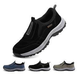 sPeesy Wanderschuhe Herren Wasserdicht Leichte Trekkingschuhe Herren Outdoor Atmungsaktive Reisen Bergschuhe Herren Gartenarbeit Arbeit rutschfeste Slipper Herren Sneaker (Color : Black, Size : 42-E von sPeesy