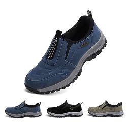 sPeesy Wanderschuhe Herren Wasserdicht Leichte Trekkingschuhe Herren Outdoor Atmungsaktive Reisen Bergschuhe Herren Gartenarbeit Arbeit rutschfeste Slipper Herren Sneaker (Color : Blue, Size : 41-EU von sPeesy