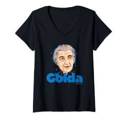 Damen Golda Meir Israeli Prime Minister Official Sababa T-Shirt mit V-Ausschnitt von sababa