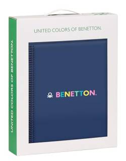 BENETTON COOL Geschenkset, Geschenkbox, 3er-Pack, Schreibwaren-Set, spezielles Geschenk, 28 x 6 x 35 cm, Marineblau, marineblau, Estándar, Casual von safta