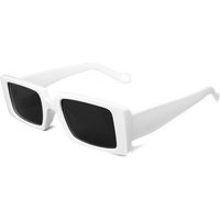 salazar.plus Sonnenbrille Breit Rechteckig Unisex 2 Farben Damen Herren Brille Schwarz Weiss von salazar.plus