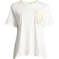 salzhaut T-Shirt Damen Sommershirt Liberaal Pocket Flower mit Blumen-Brusttasche von salzhaut