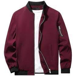 sandbank Herren slim fit leichte softshell flight bomber-jacken-mantel us l = asian tag 4xl wine red # 2 von sandbank