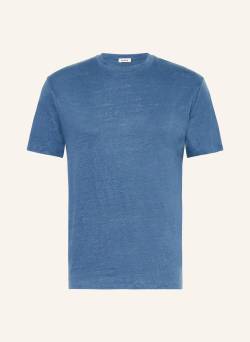Sandro T-Shirt Aus Leinen blau von sandro