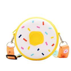 sansky Little Girls Purse Shoulder Bag Cute Donut Crossbody Bag Mini Massenger Handtasche für Mädchen Kinder Kleinkind, gelb von sansky