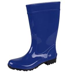 Blaue lange Gummistiefel Regenstiefel Gartenschuhe Regenschuhe fest wasserdicht bequem ILSE LEMIGO 42 EU 8 von sarcia.eu