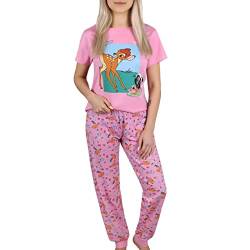 Disney Bambi Kurzarm-Baumwollpyjama für Damen, rosa Pyjama S von sarcia.eu