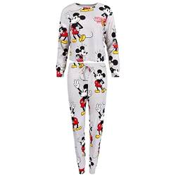 Disney Mickey Maus Pyjama/Schlafanzug für Damen, langärmelig, grau XS von sarcia.eu
