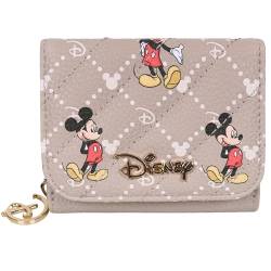 Disney Mickey Mouse Beige, kleine Geldbörse mit Reißverschluss 11x8 cm von sarcia.eu