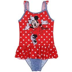 Disney Minnie Mouse Rot gestreifter Badeanzug, Mädchen 6-7 Jahre von sarcia.eu